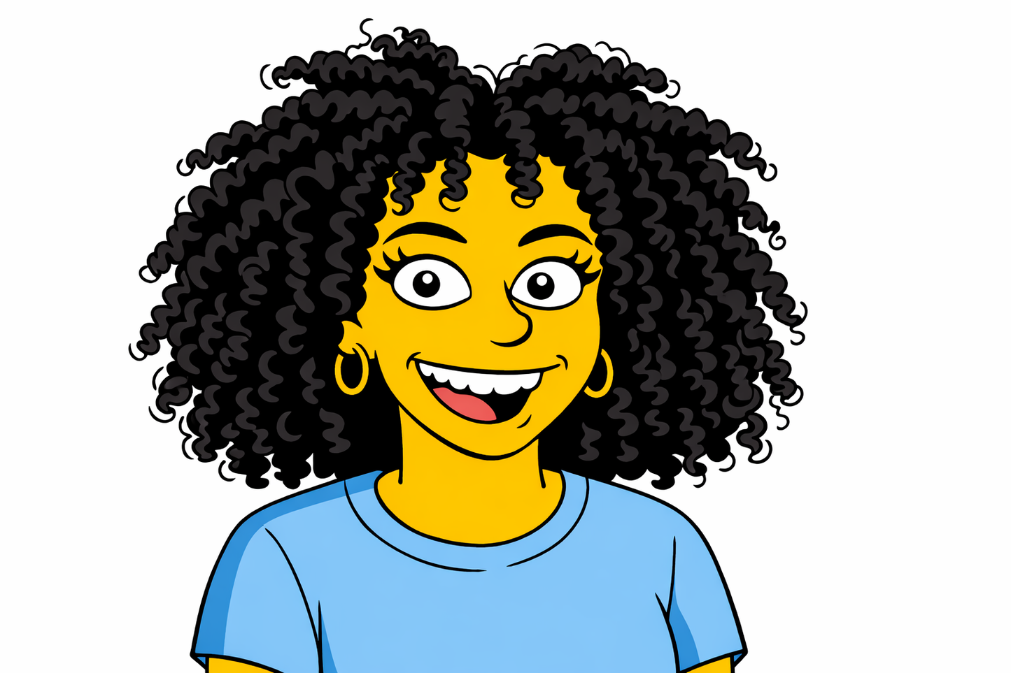 Custom Yellow Cartoon Portrait (From Your Photo)